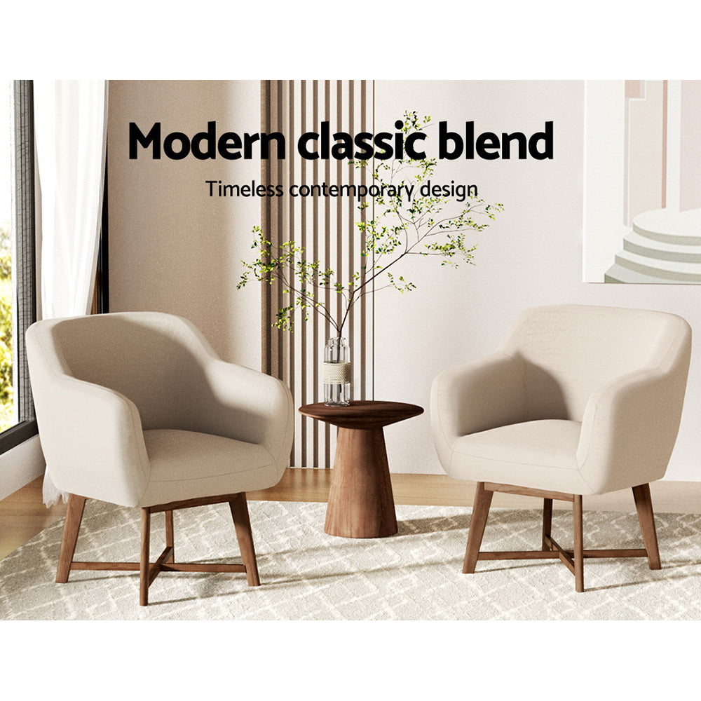 Accent Armchair - Beige