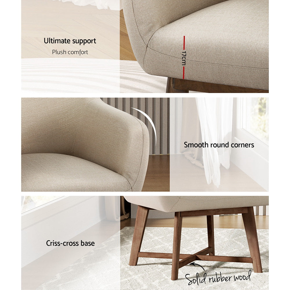 Accent Armchair - Beige