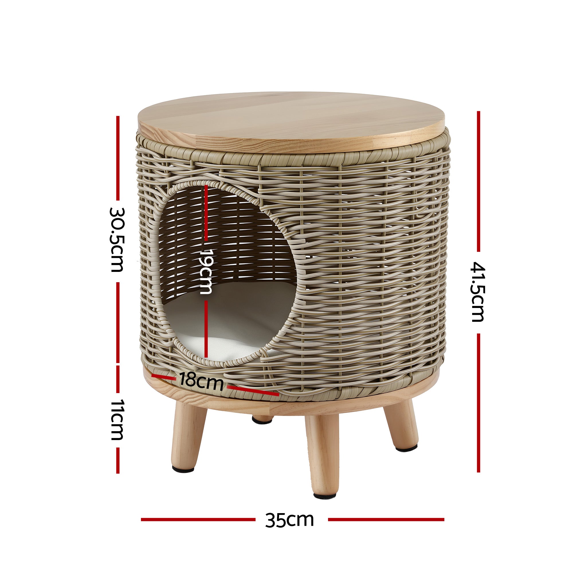 Coffee Table With Dog Bed Underneath - 35D