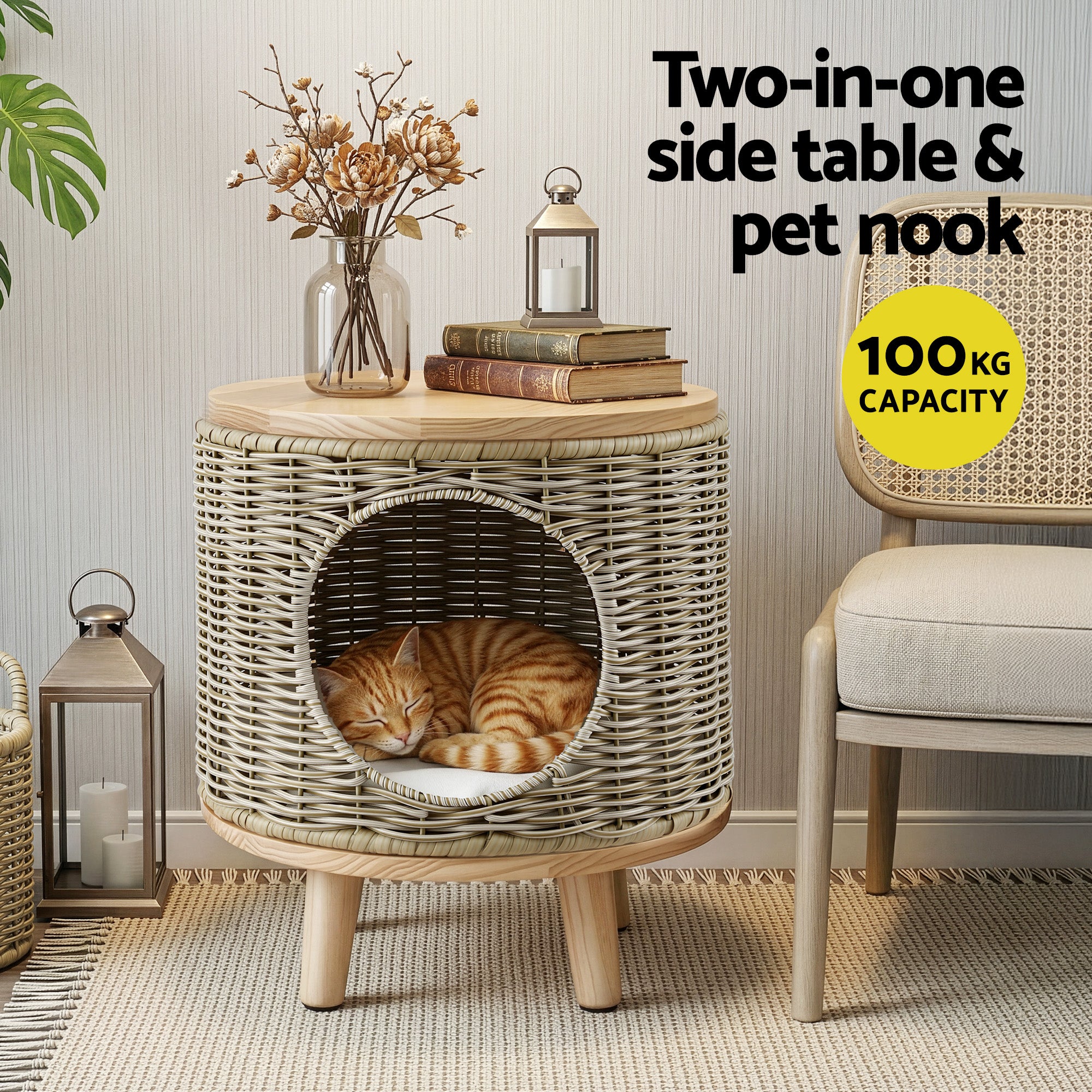 Coffee Table With Dog Bed Underneath - 35D