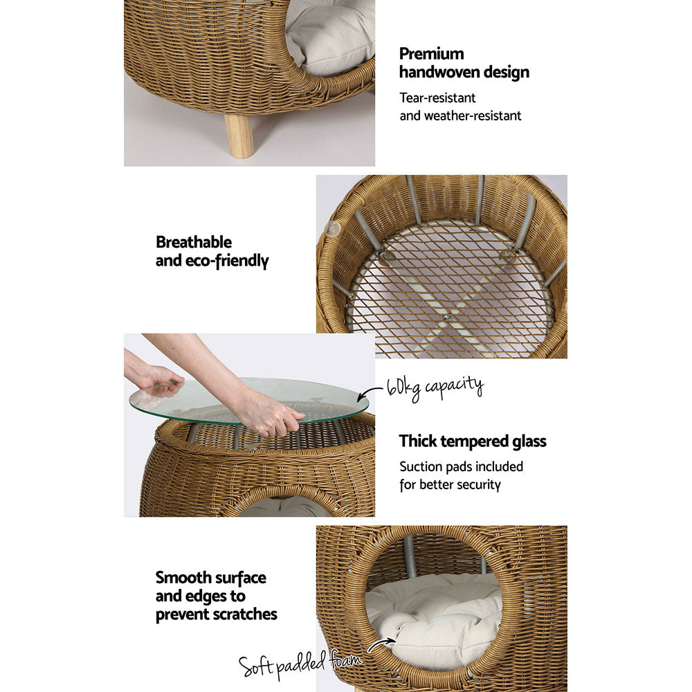 Coffee Side Table Pet Bed
