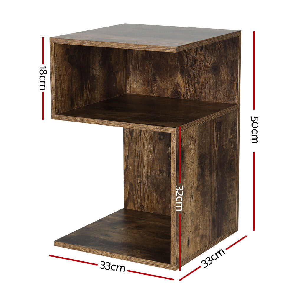 S-shaped Bedside Table