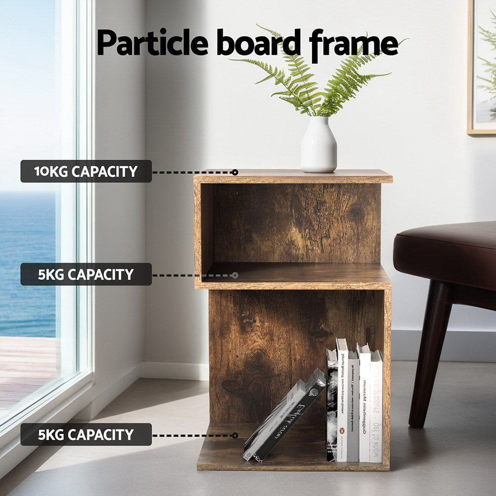 S-shaped Bedside Table