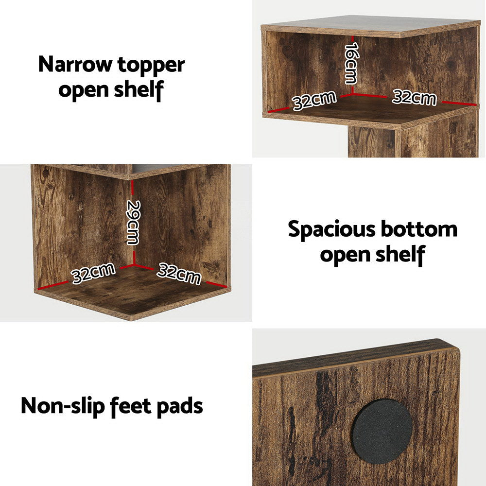 S-shaped Bedside Table