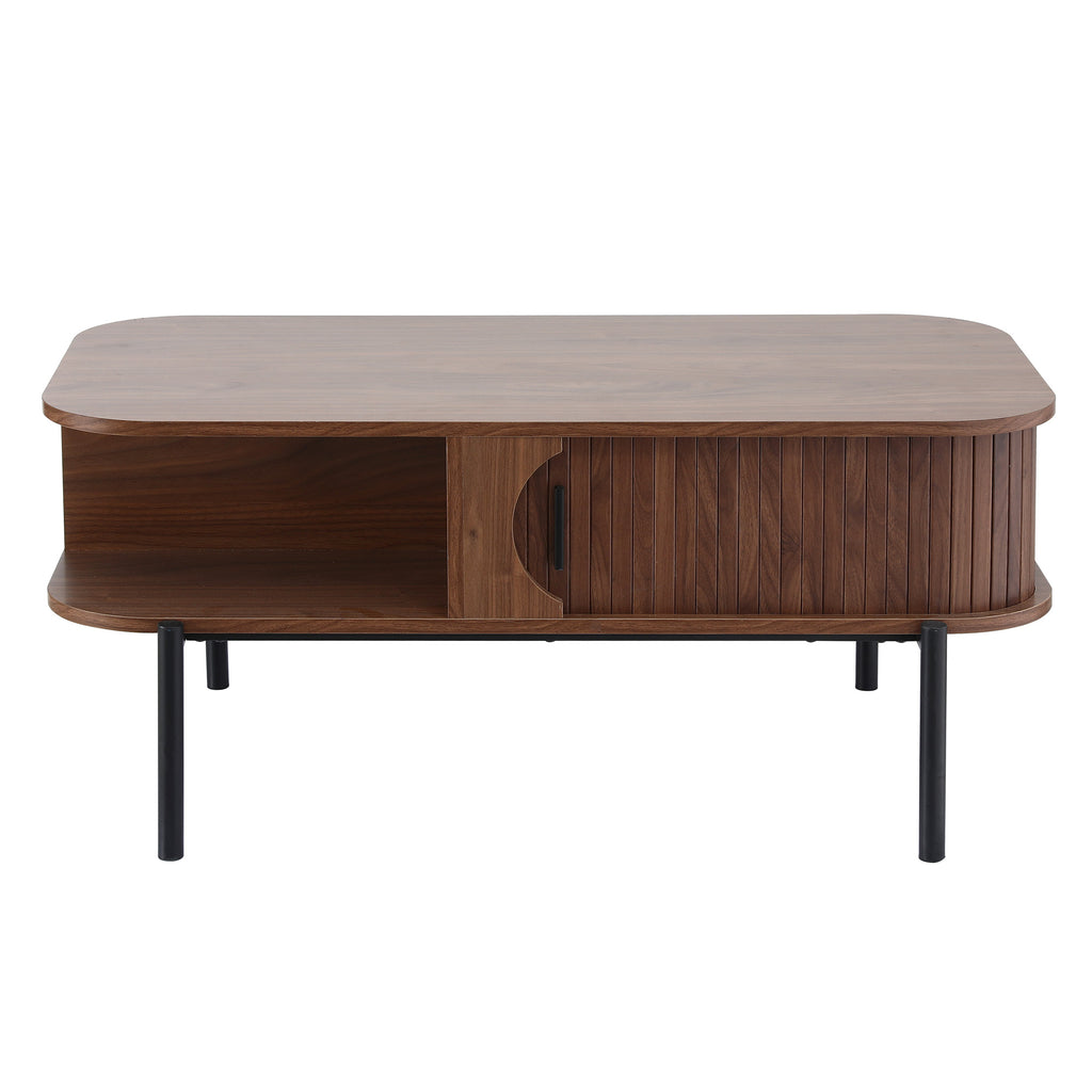 Rounded Edge Coffee Table  - Walnut