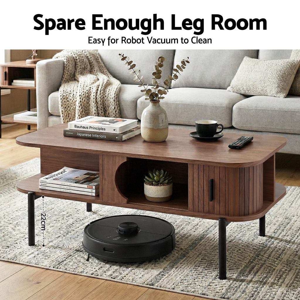 Rounded Edge Coffee Table  - Walnut
