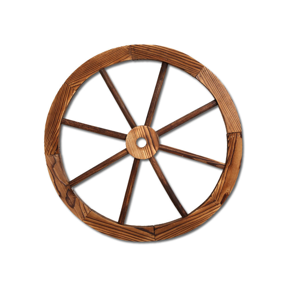 Wooden Wagon Wheel - Garden Decor - 60CM