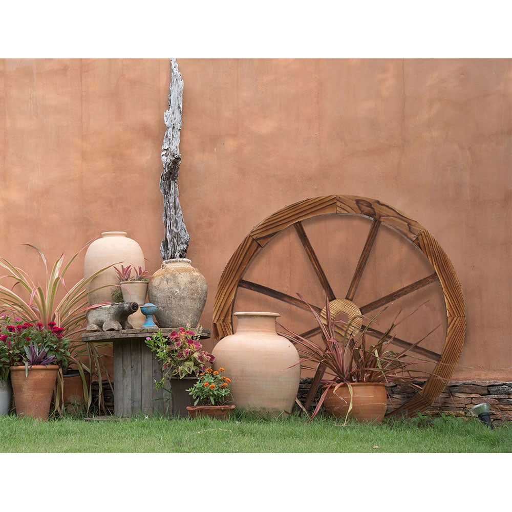 Wooden Wagon Wheel - Garden Decor - 60CM