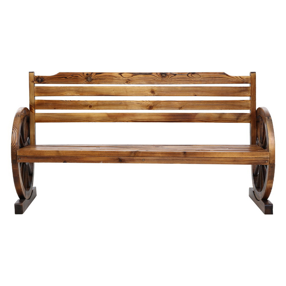 Wooden Wagon Bench - 3 Seater