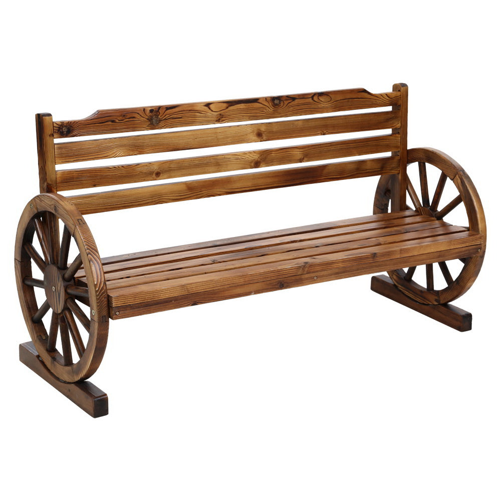 Wooden Wagon Bench - 3 Seater
