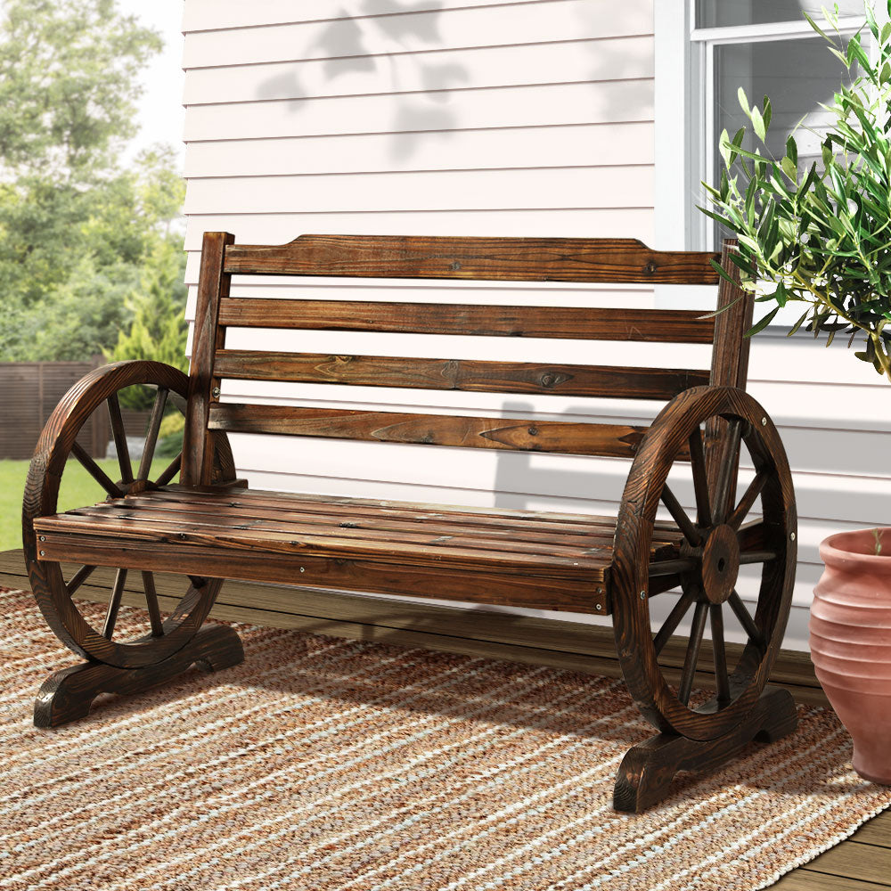 Wooden Wagon Bench - 2 Seater