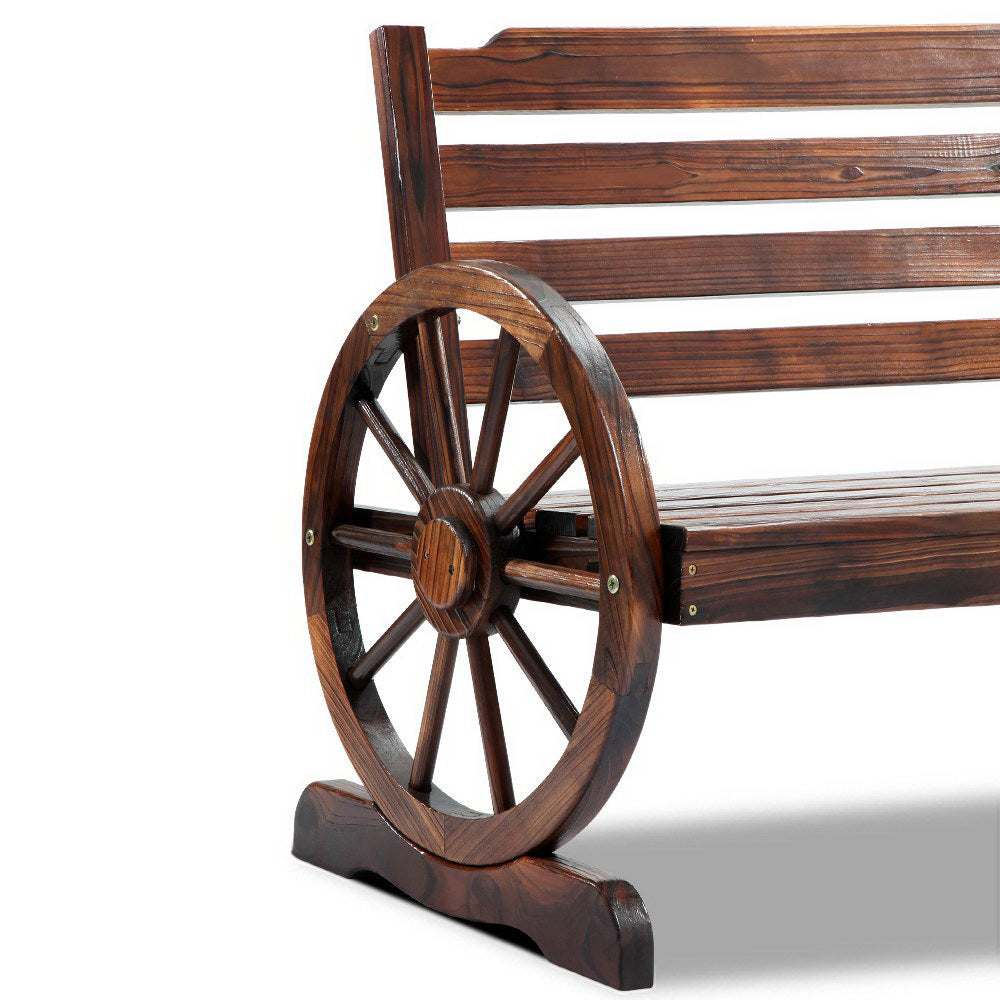 Wooden Wagon Bench - 2 Seater