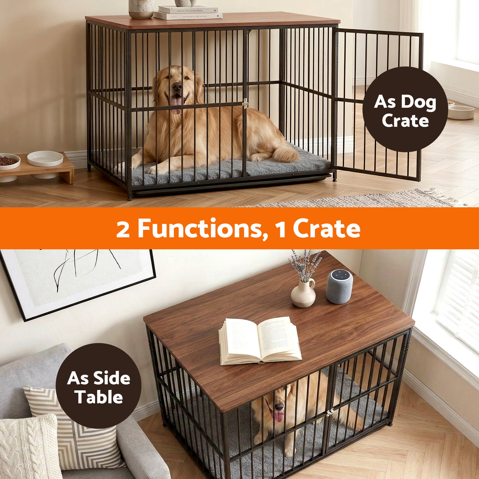 Extra Large Dog Crate Furniture 107cm