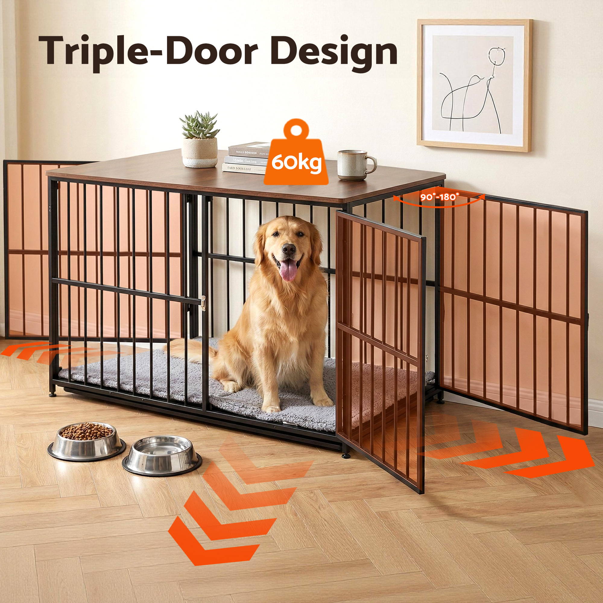 Extra Large Dog Crate Furniture 107cm