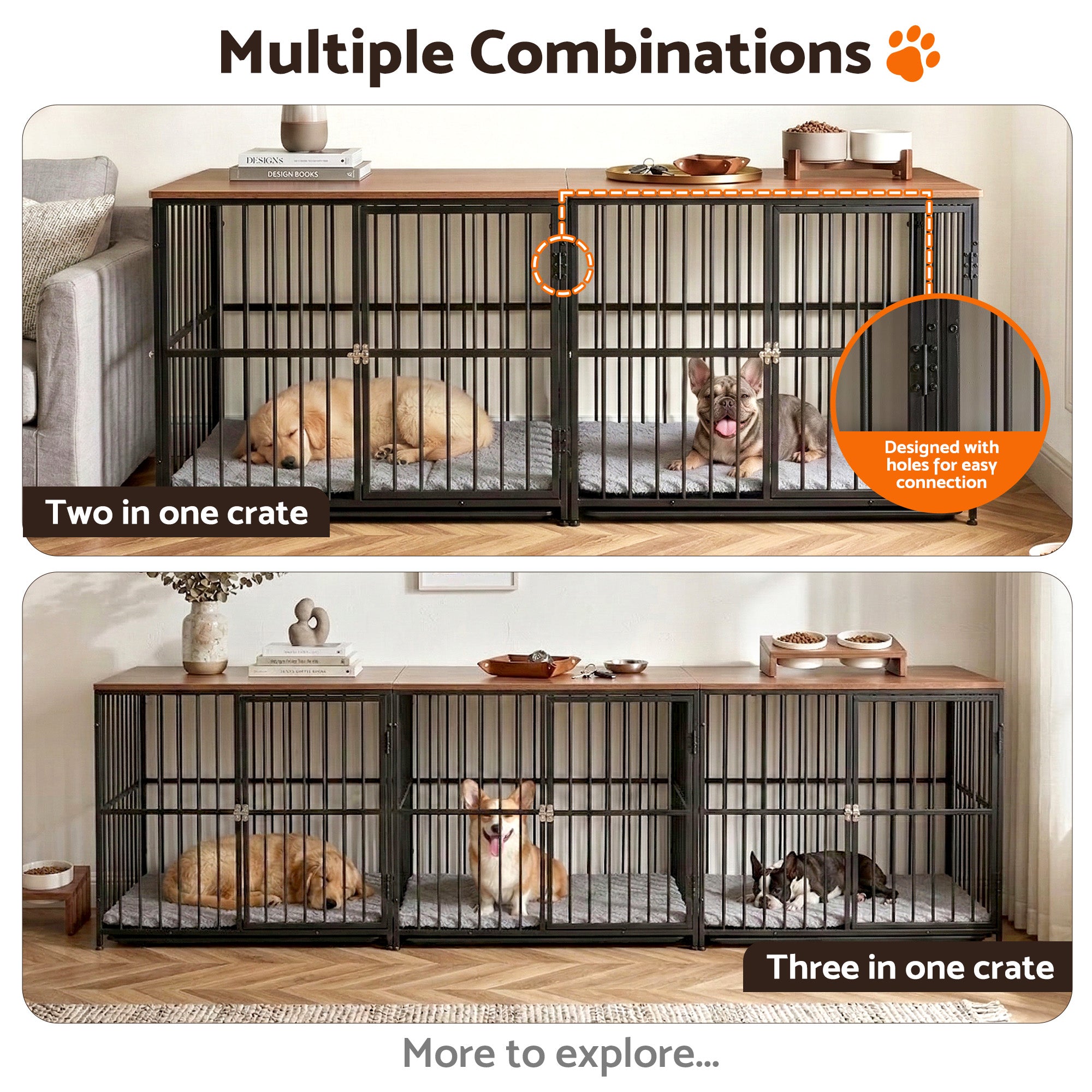 Large Dog Crate Furniture 93cm