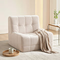 Single Small Boneless Couch - White