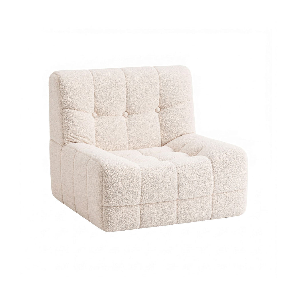 Single Small Boneless Couch - White