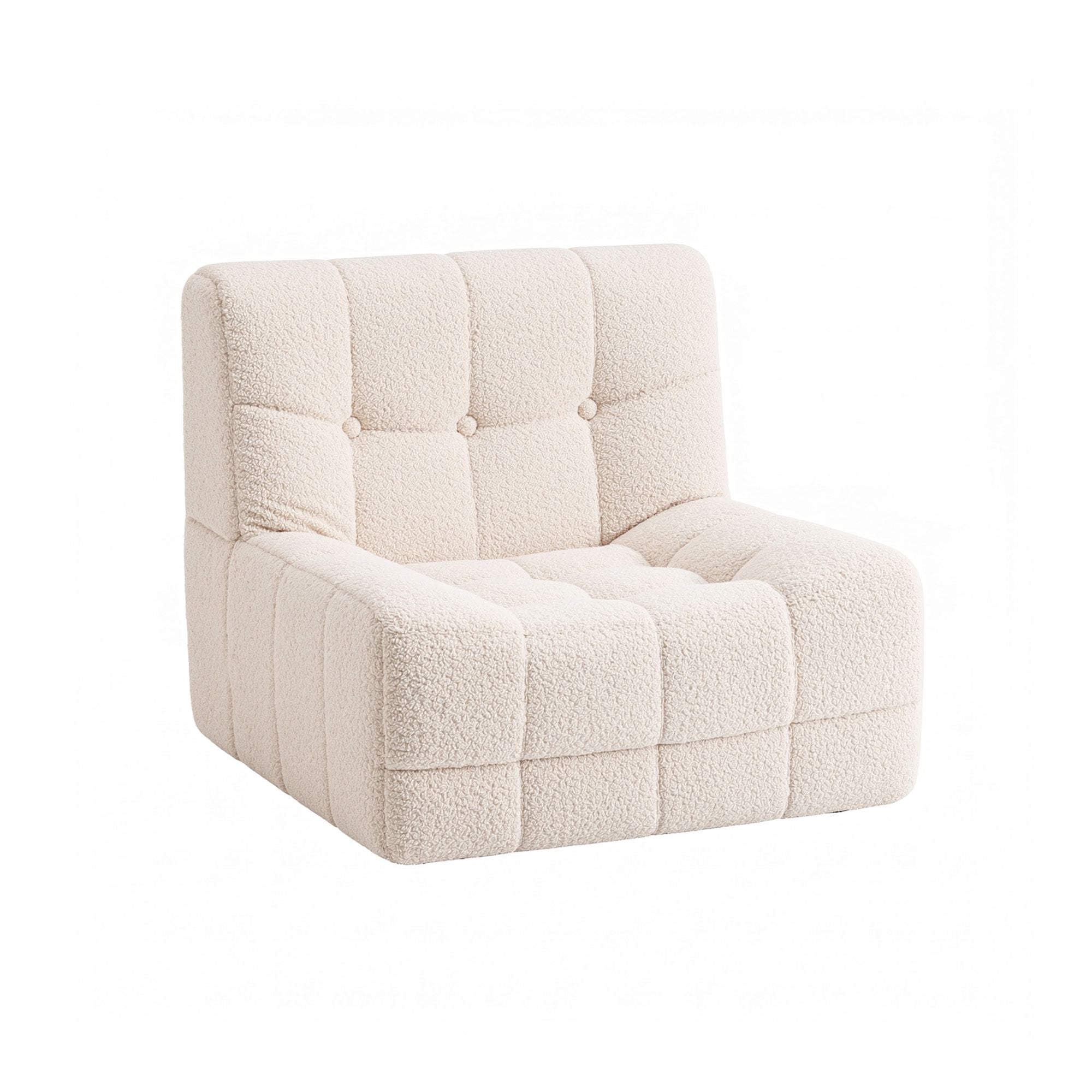 Single Small Boneless Couch - White