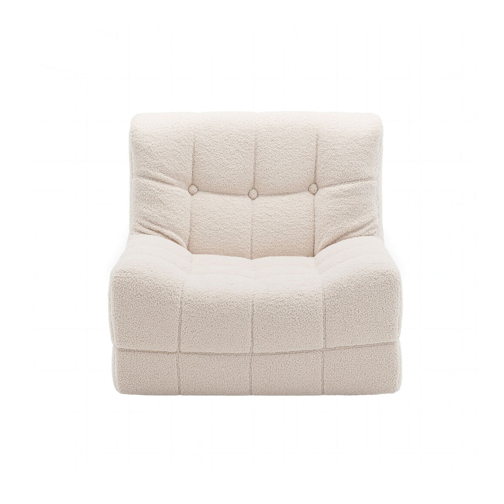 Single Small Boneless Couch - White