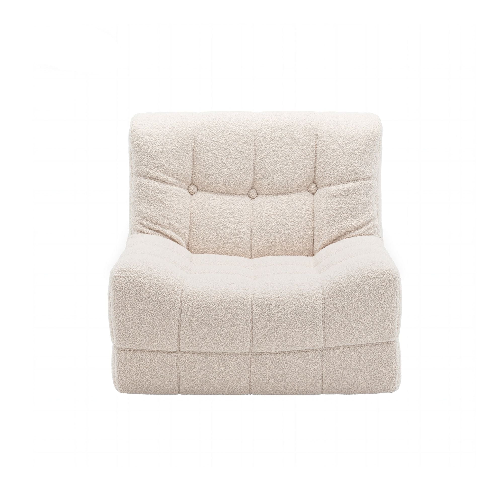 Single Small Boneless Couch - White