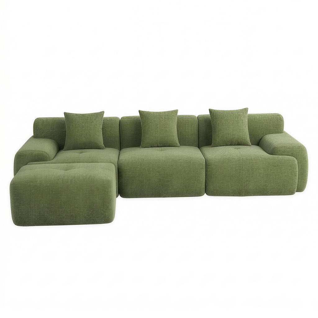 Modular Sofa Bed - L-Shaped - Green