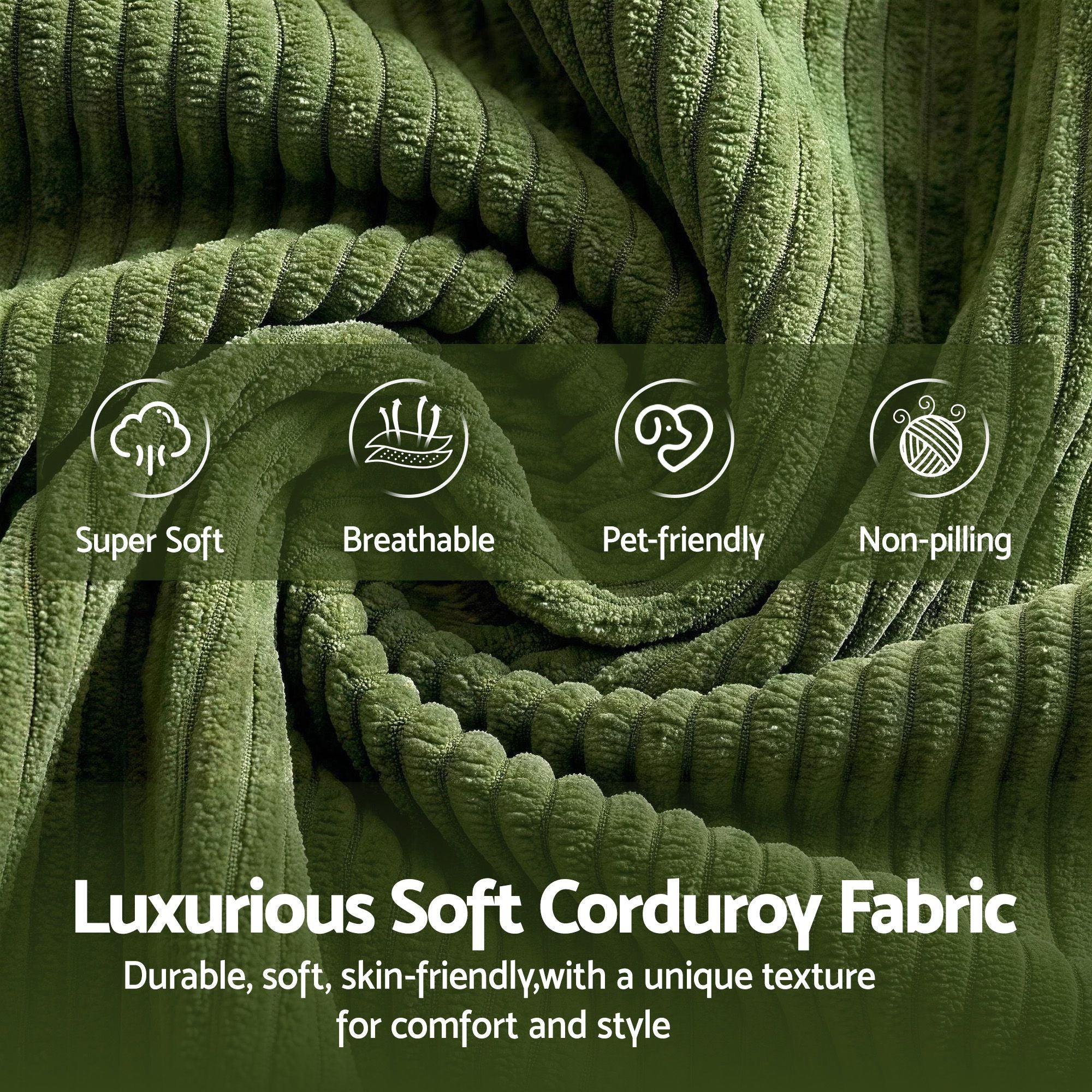 Modular Sofa Bed - L-Shaped - Green