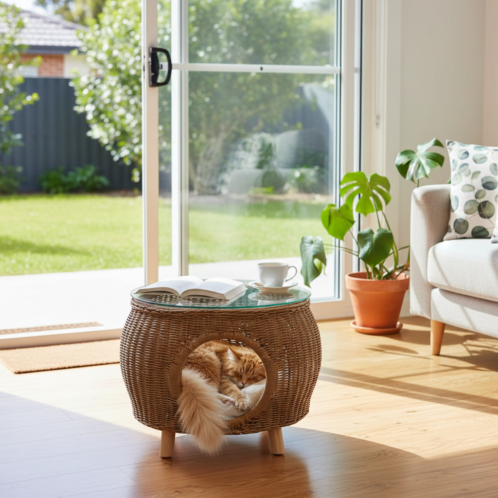 Coffee Side Table Pet Bed