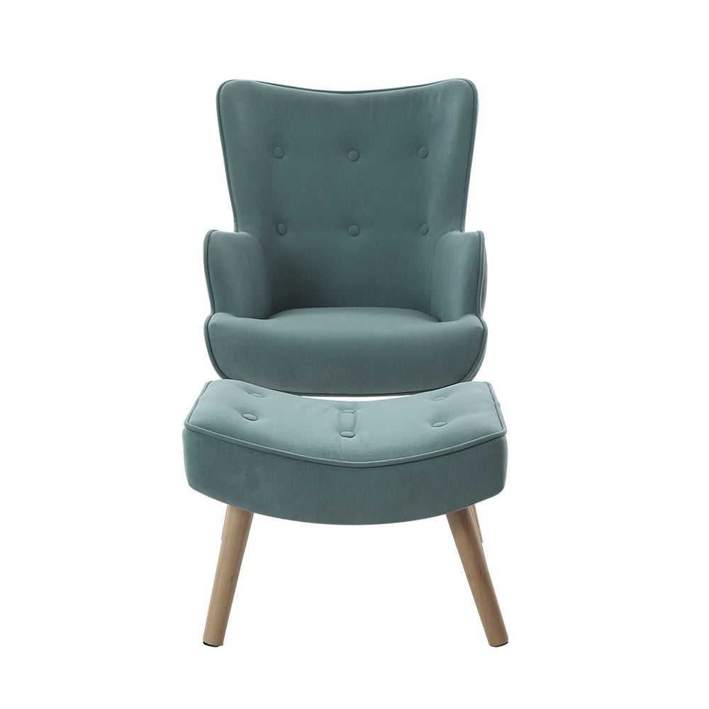 Scandinavian Armchair Set - Blue