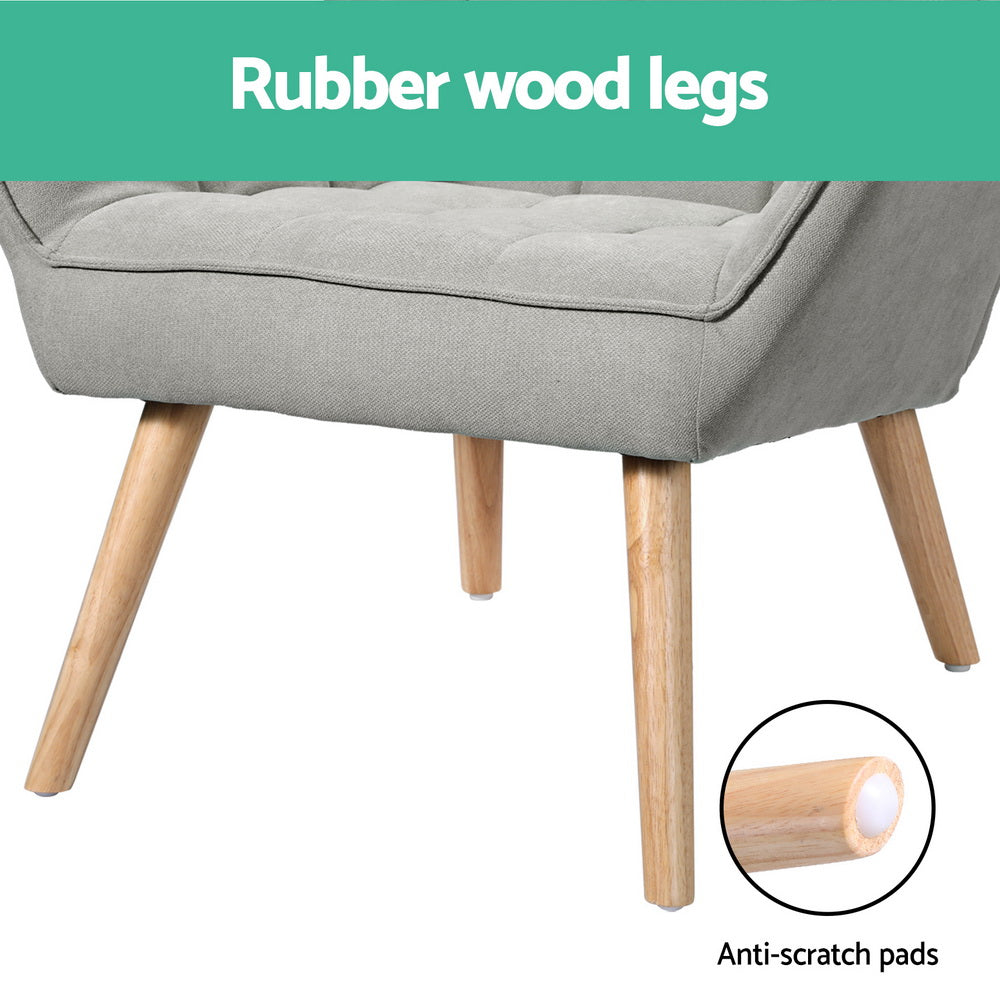 Scandinavian Armchair - Grey