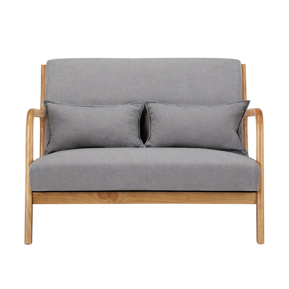 2 Seater Armchair Lounge Sofa - Grey