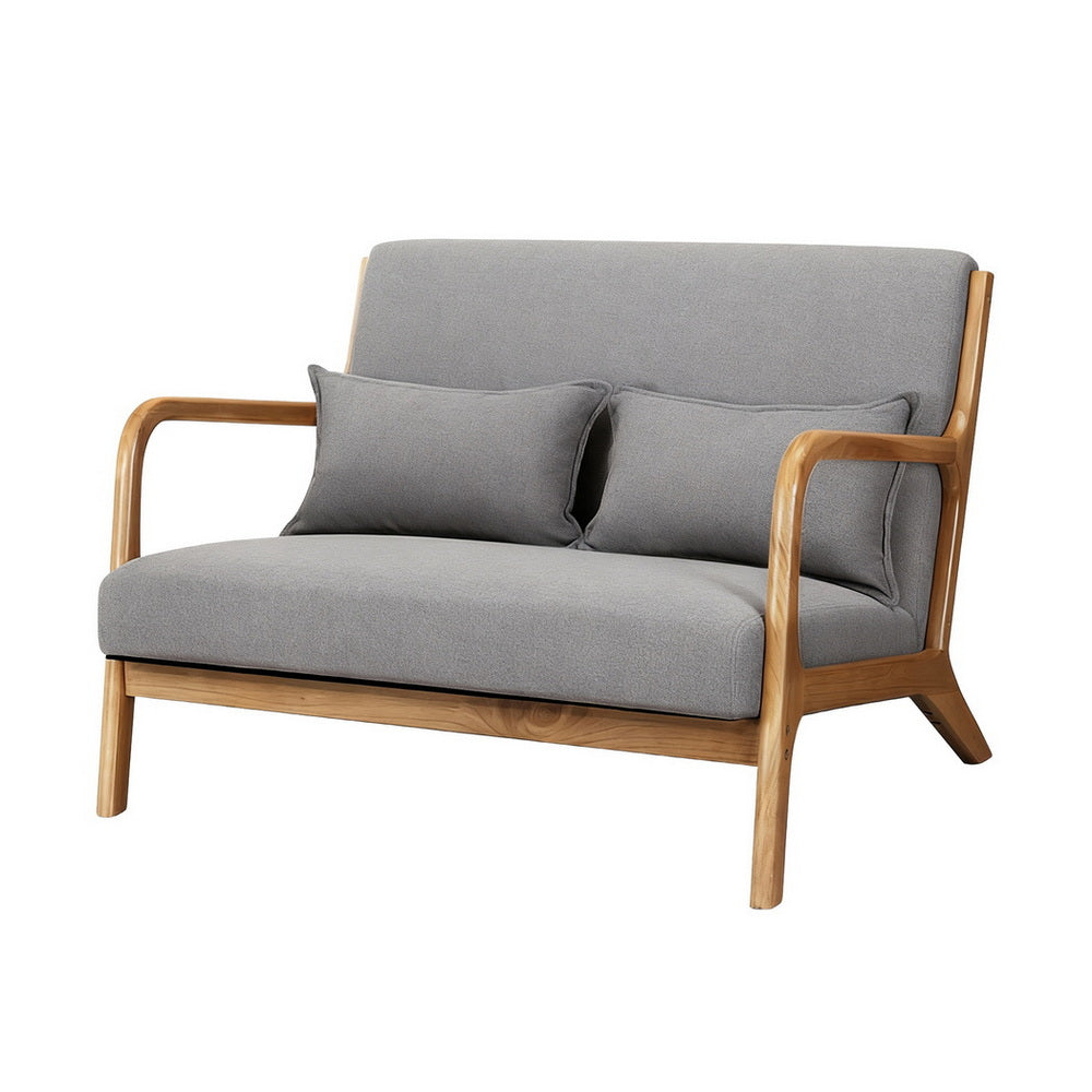 2 Seater Armchair Lounge Sofa - Grey