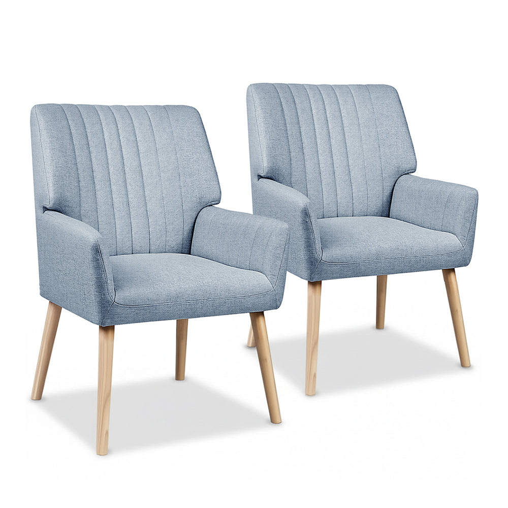 Stylish Blue Armchair X 2