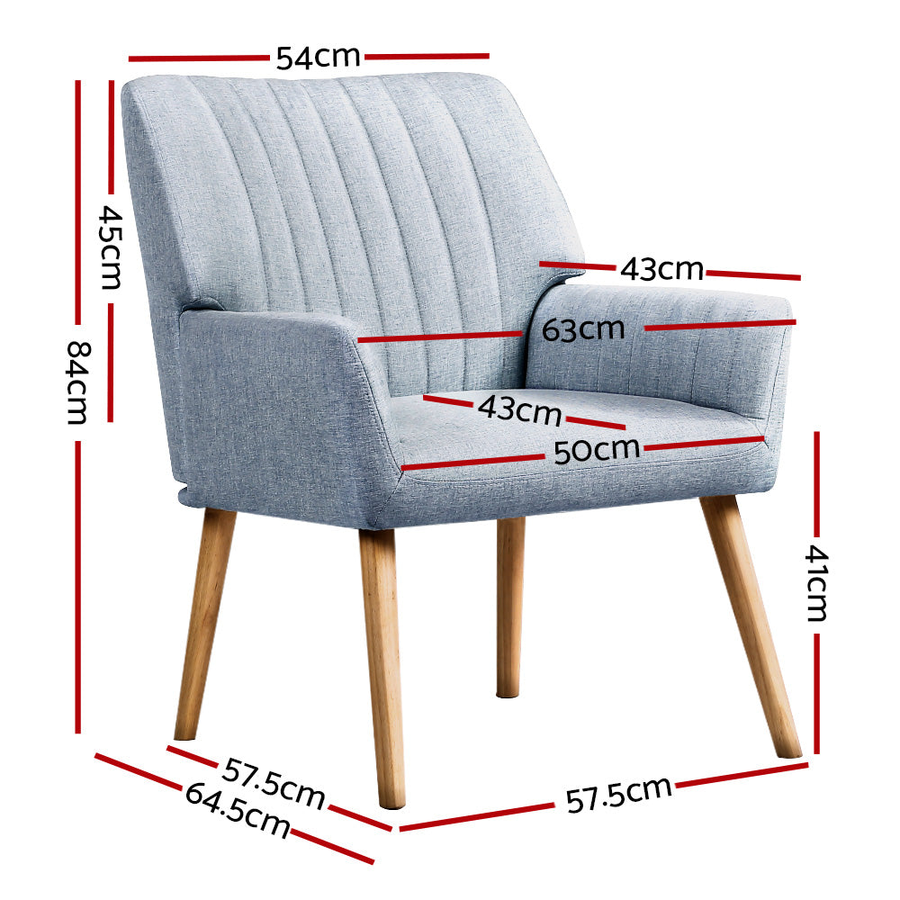 Stylish Blue Armchair X 2