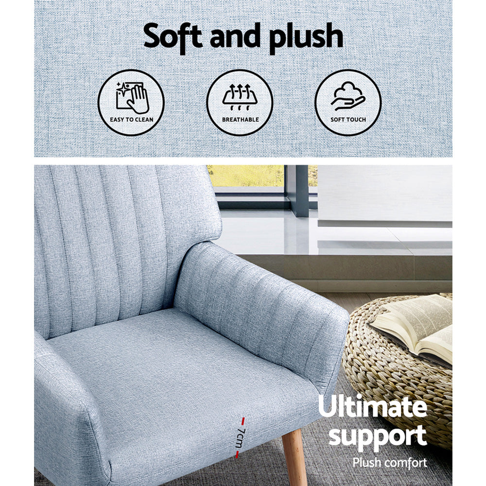 Stylish Blue Armchair X 2