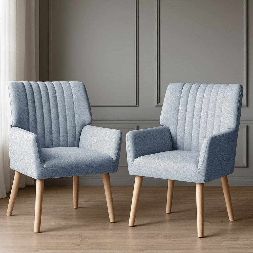 Stylish Blue Armchair X 2