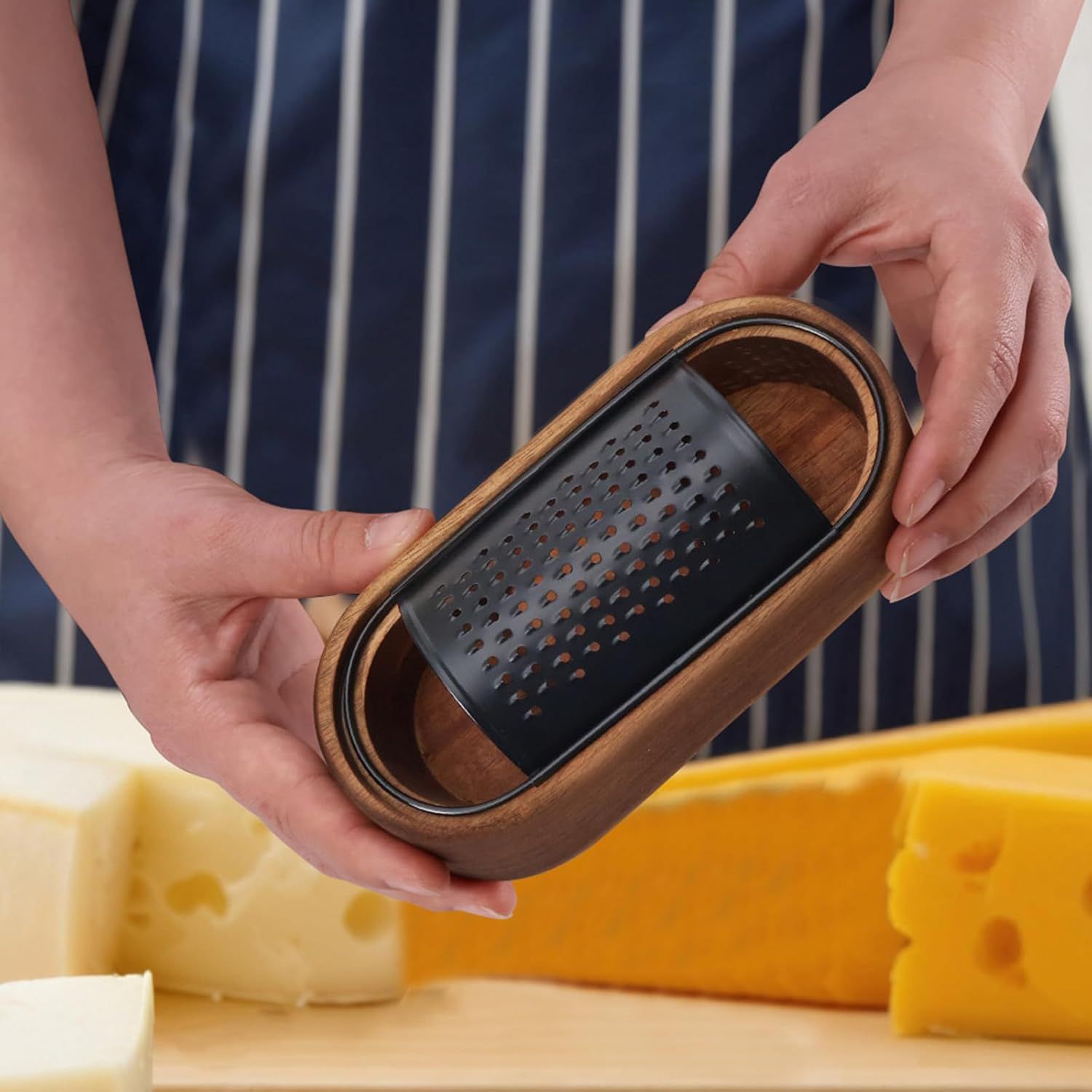 Acacia wood cheese grater