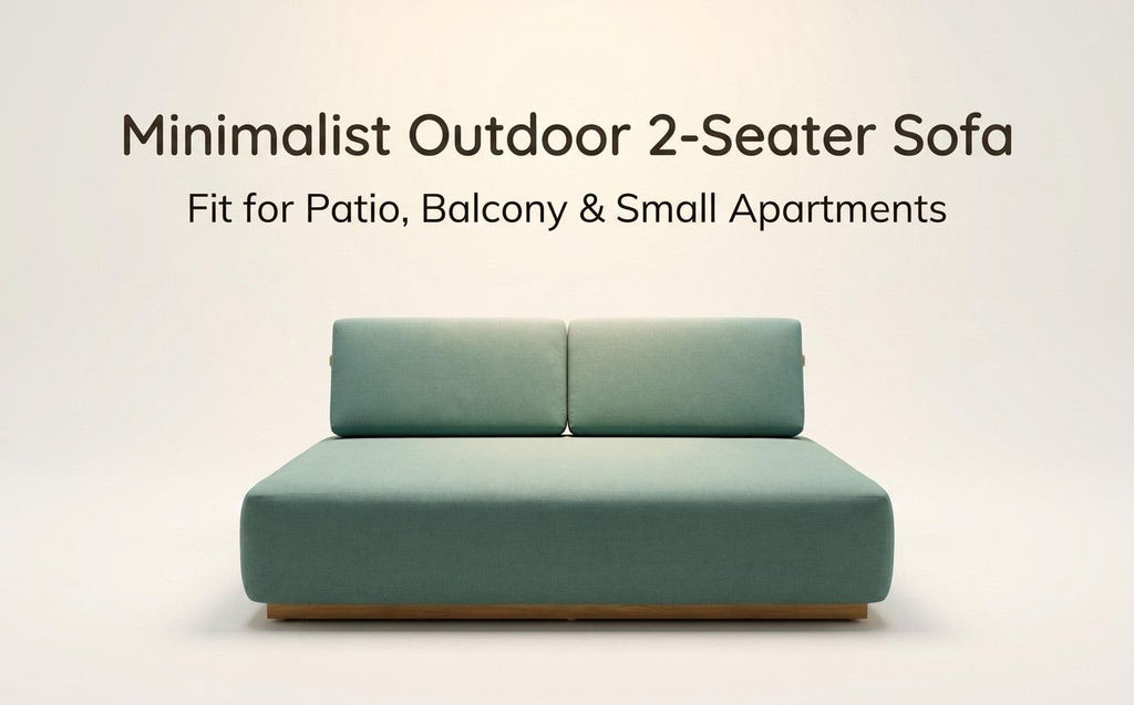Nordic Minimalist Outdoor 2-Seater Fabric Sofa
