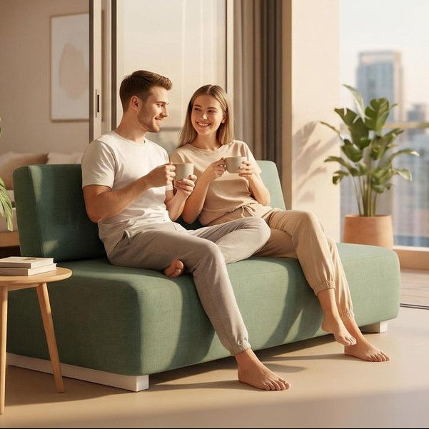 Nordic Minimalist Outdoor 2-Seater Fabric Sofa