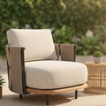 Woven Armrest Single Outdoor Sofa