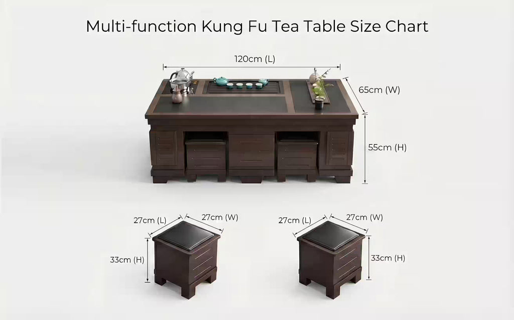 New Chinese Style Walnut Kung Fu Tea Table - 1.2