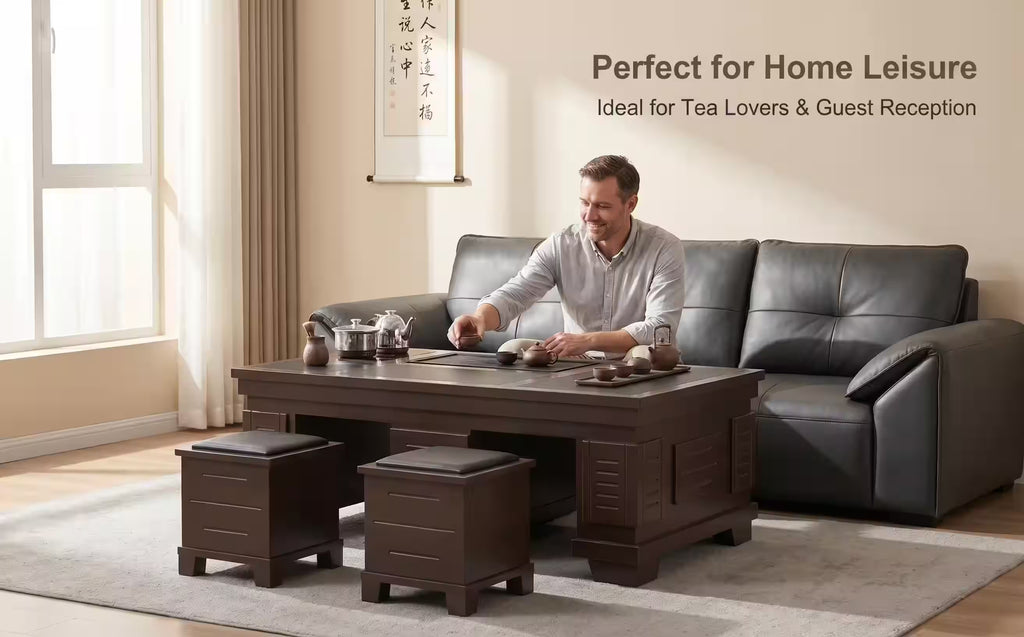 New Chinese Style Walnut Kung Fu Tea Table - 1.3