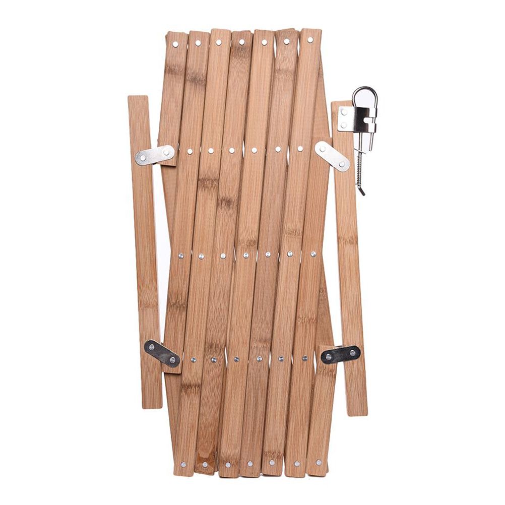 Pet Gate Retractable Adjustable Dog Sliding Door Wood Indoor Dog Gate Doorway Stairs Pet Puppy Safety Fence