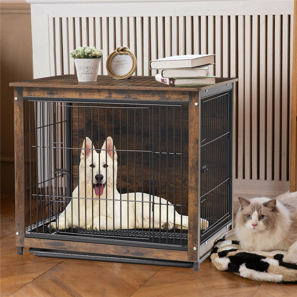 Wooden Pet Crate & End Table