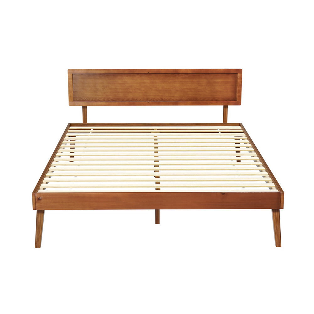 Wooden Bed Frame Queen Size - Solid pinewood
